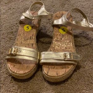 Michael Kors Gold Wedges sandal- Kid’s size 5